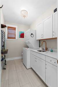 Laundry room. Also serves as a half bath.