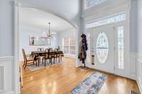 Dining right off the entrance and kitchen