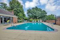 Generous sized pool and pool house