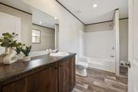 Primary bath with walk-in closet