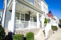 612 Heck Lane, Nolensville  Rocking chair front porch with ceiling fan.