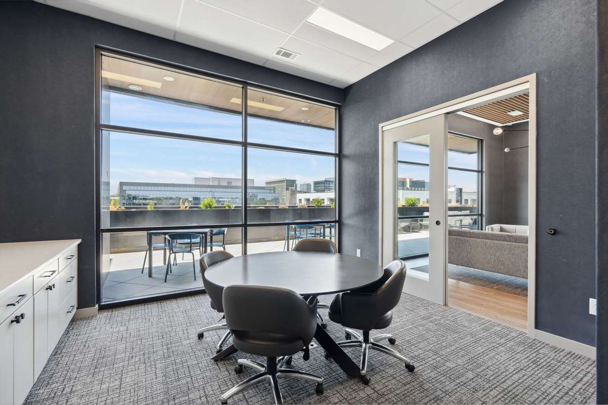 5th Floor amenity conference/game room area with great views of the Nashville Skyline.