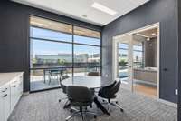 5th Floor amenity conference/game room area with great views of the Nashville Skyline.