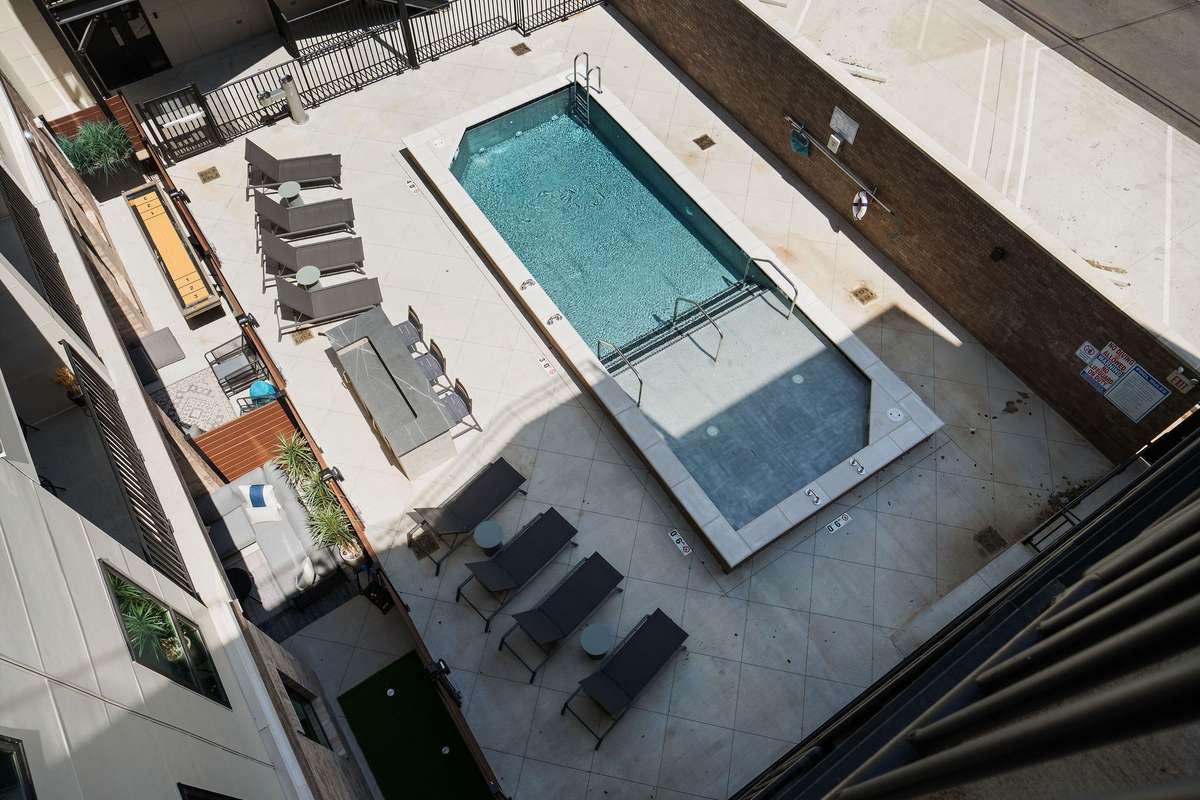 1st Floor pool deck. Secure and private to the property.