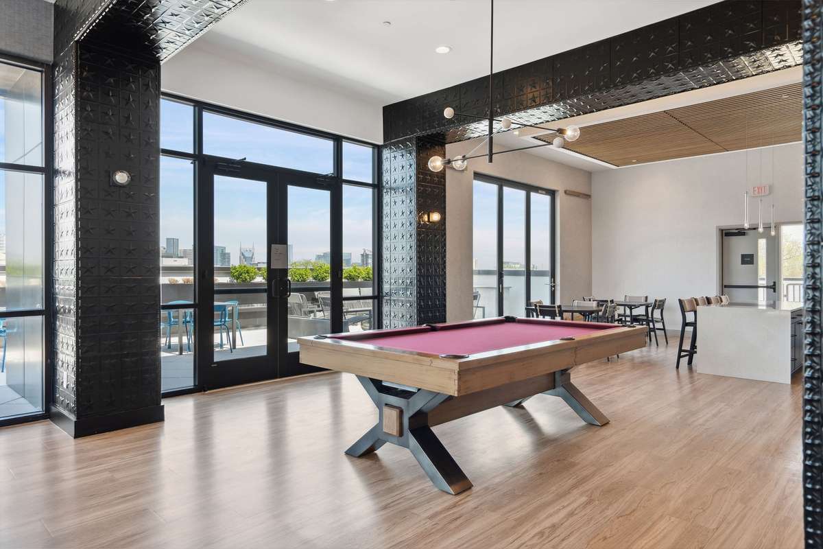 5th Floor amenity area with great views of the Nashville Skyline.