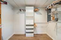 Flex space walk-in closet