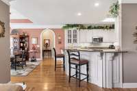 Function and Beauty found in the Kitchen areas- Bar Counter for Service, Snacks and 
 informal seating