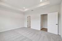 Darlington primary bedroom. Photos are of similar home, same plan. Colors, interior selections, elevations and upgrades may vary.