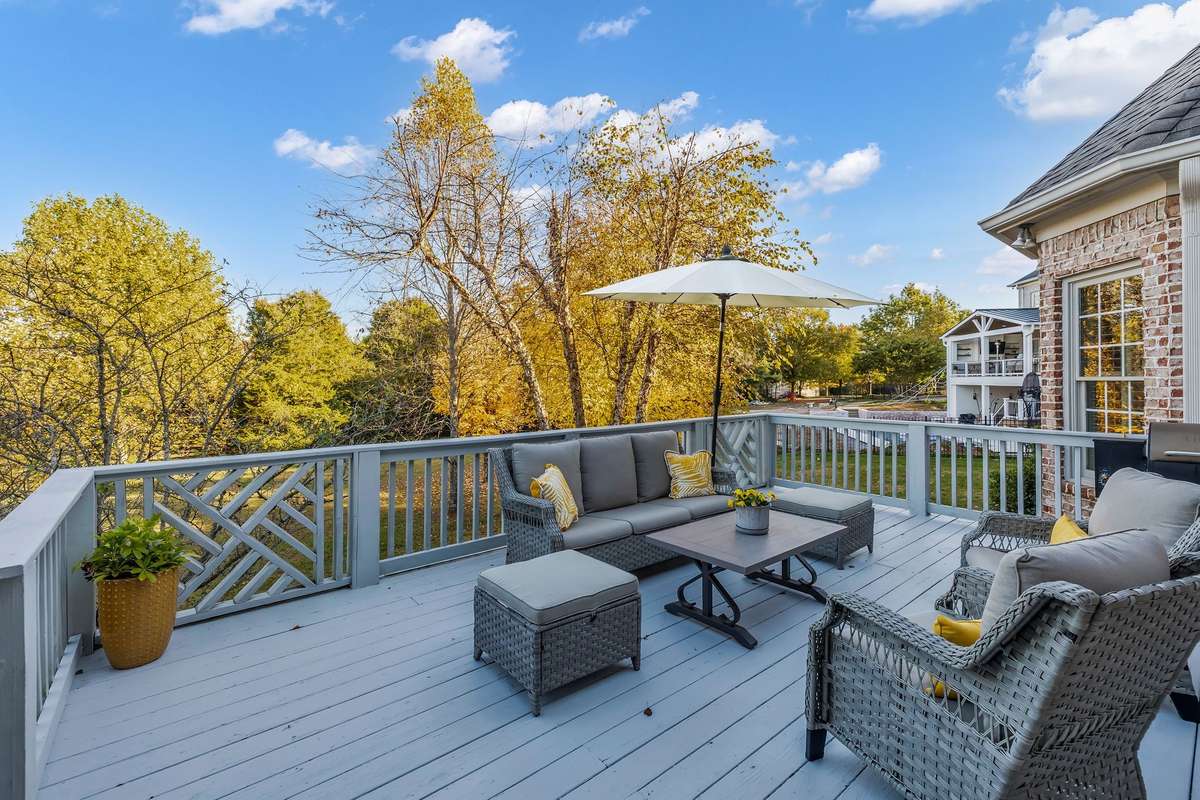 Peaceful retreat surrounded by manicured landscaping—ideal for morning coffee or evening conversation.