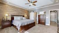 Primary Suite - Light and Bright! Barn Door on the bathroom entrance!