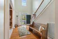 View from foyer looking towards front door. Lots of natural light!
