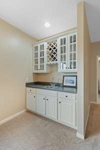 Wet bar in the bonus room