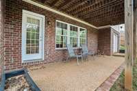 Patio with door that leads straight into rec room