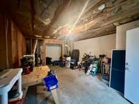 Inside view of the unfinished storage room.