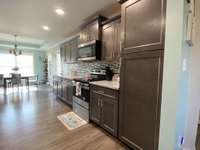 Cabinets galore in the kitchen.