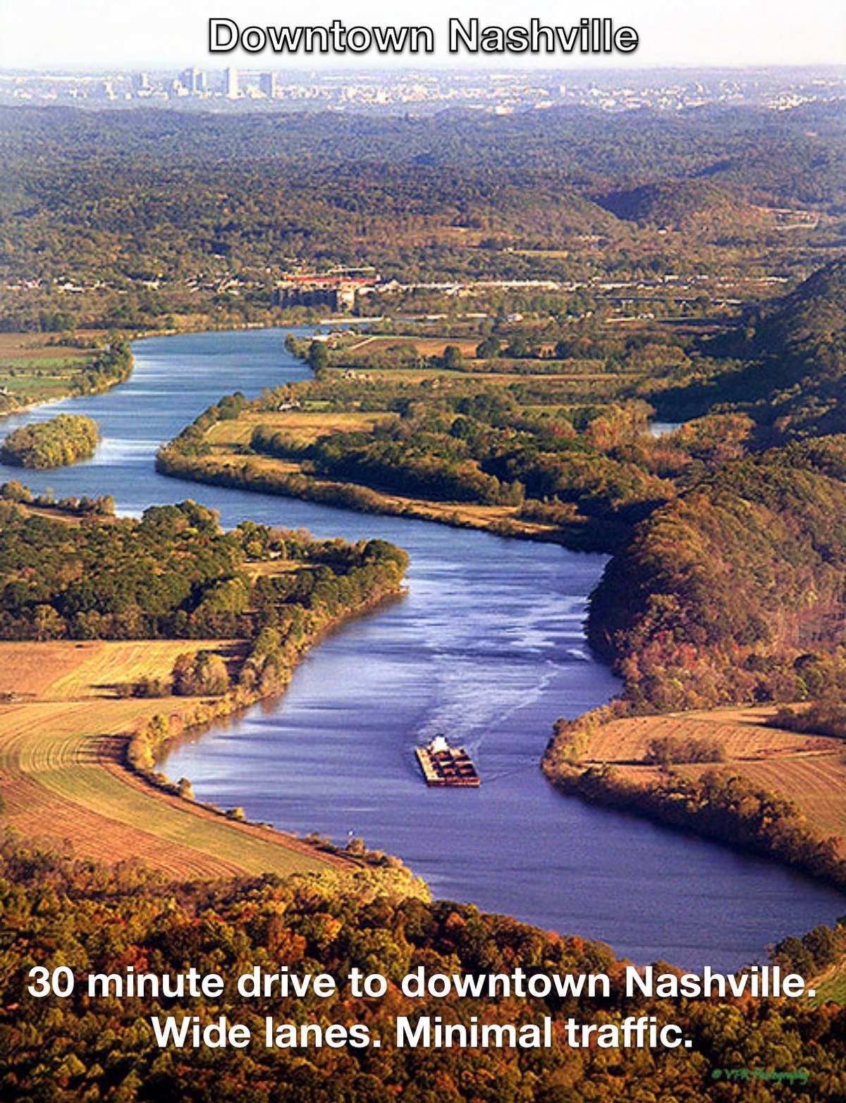 And you can take your boat all the way to downtown Nashville as well!