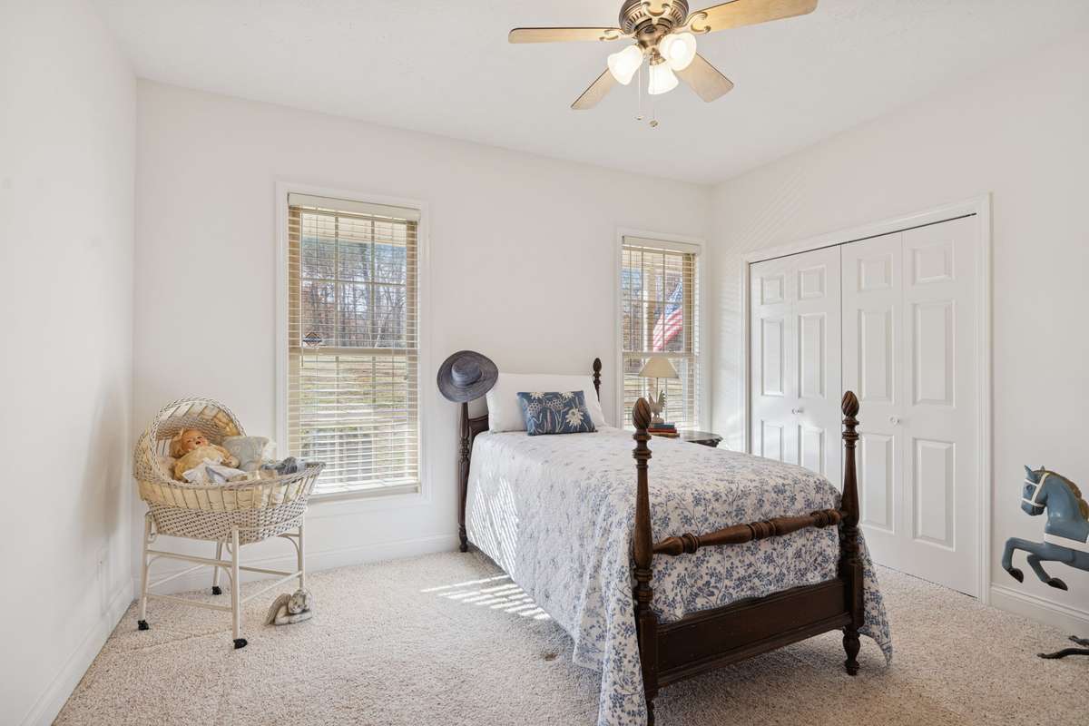 Secondary Bedroom with double closet.