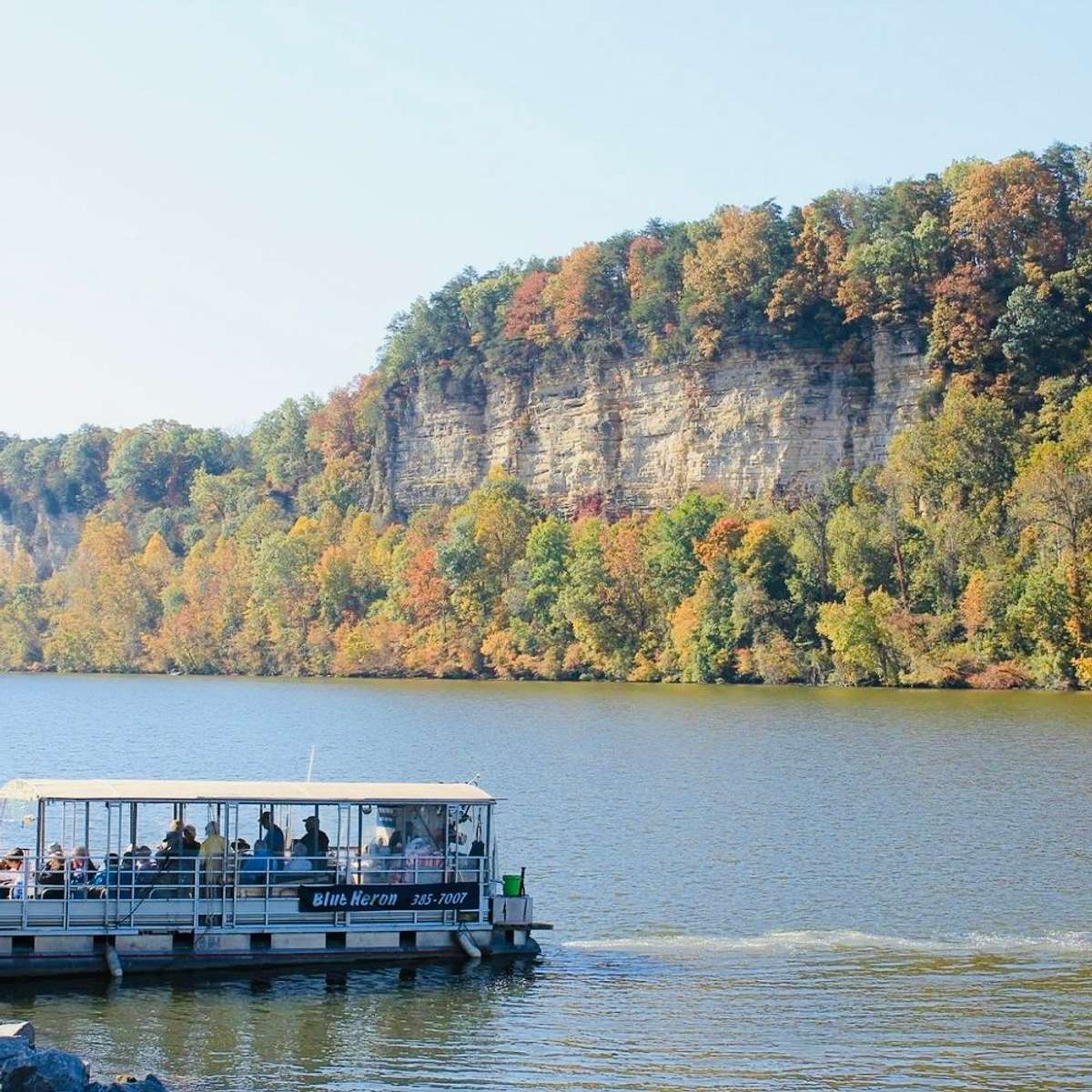 The bluffs above the river in town are striking.