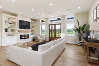 virtually staged great room