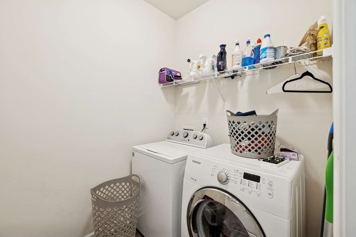 Utility room with shelving for additional storage.  2605 Sherman Way Columbia TN 38401