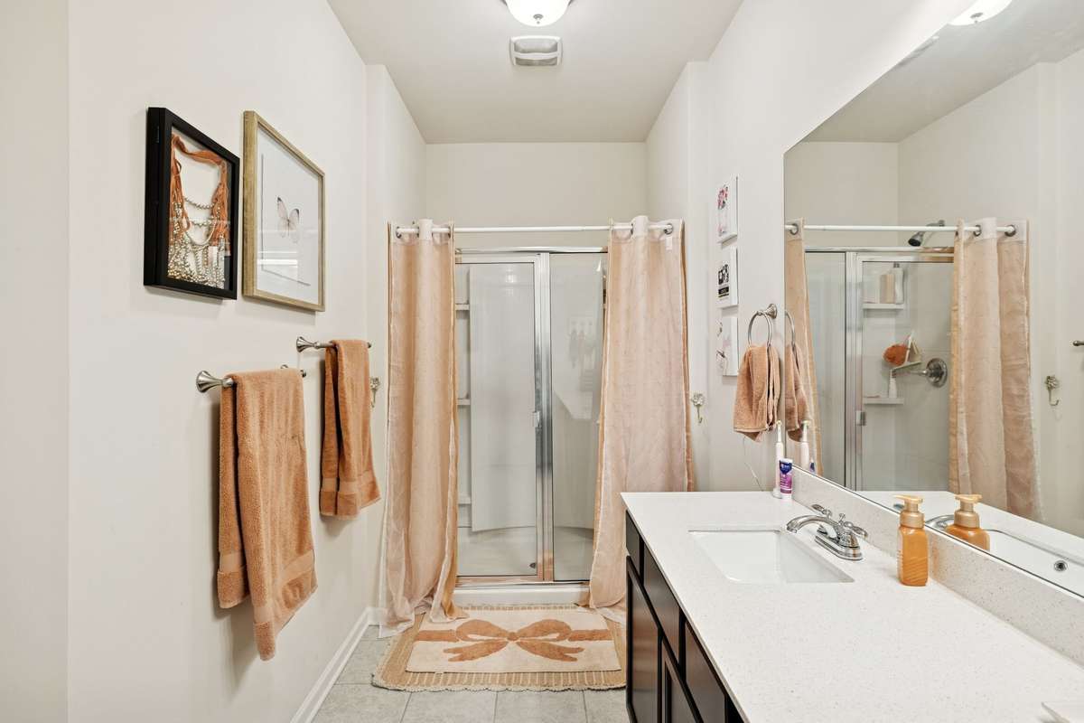 Step in shower with shelves.  2605 Sherman Way Columbia TN 38401