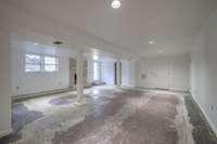 Finished basement just needs flooring. freshly painted. This would be a great music studio, artist studio, office, additional living room,