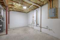 Bathroom rough in, washer/dryer hookups