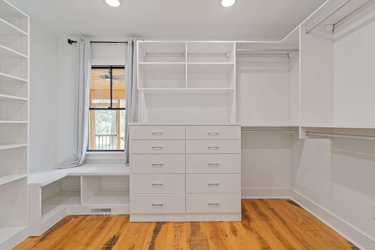 curated closet in primary