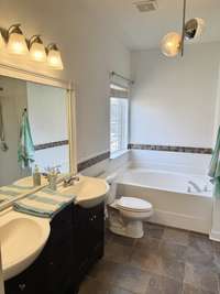 Master Bath with garden tub and double vanities