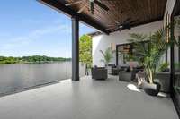Patio views of the lake showing the wide open water way of Tim's Ford Lake