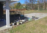 Spacious back patio area.