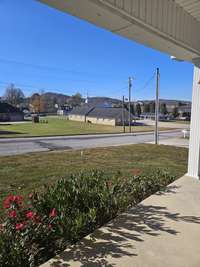 The view from your porch allows you to see the church steeple downtown.