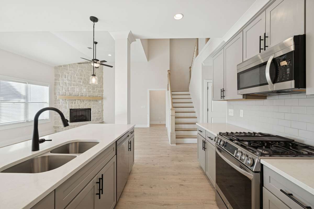 Kitchen & Living Room View