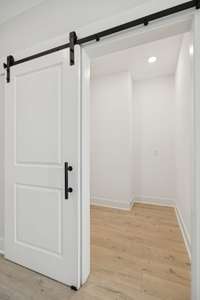 Barn Door off "Homework Room"