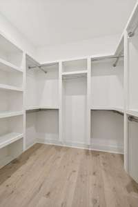 Downstairs Primary Closet w/ built-ins