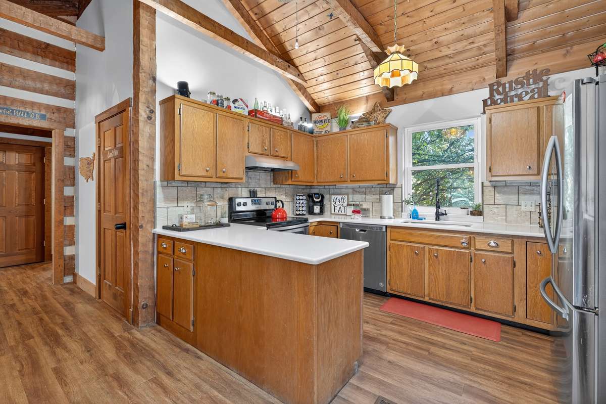 Open Kitchen with walk in Laundry and pantry
