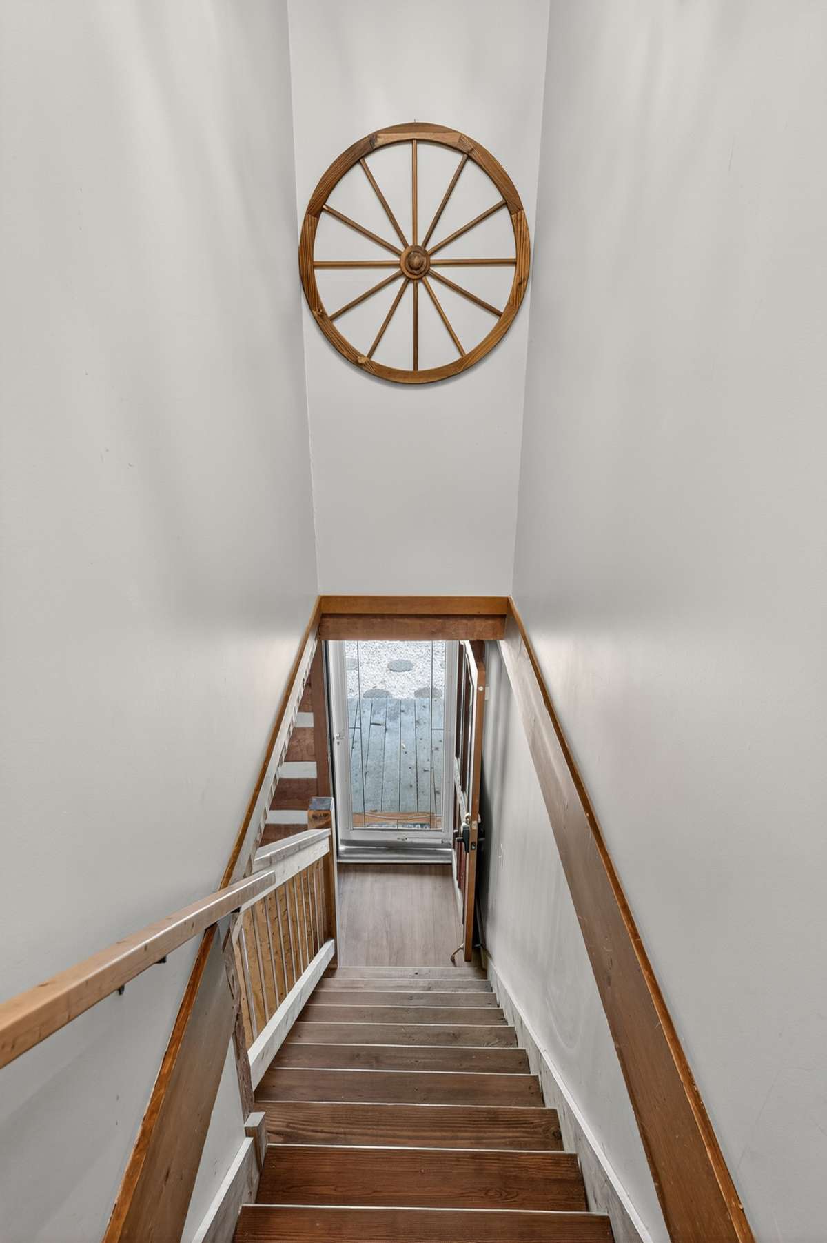 Up stairs to 2 Bedrooms and a Full Bath. Also attic storage