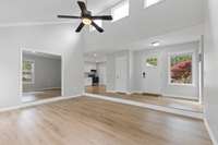 Beautiful and bright entryway with amazing upper windows