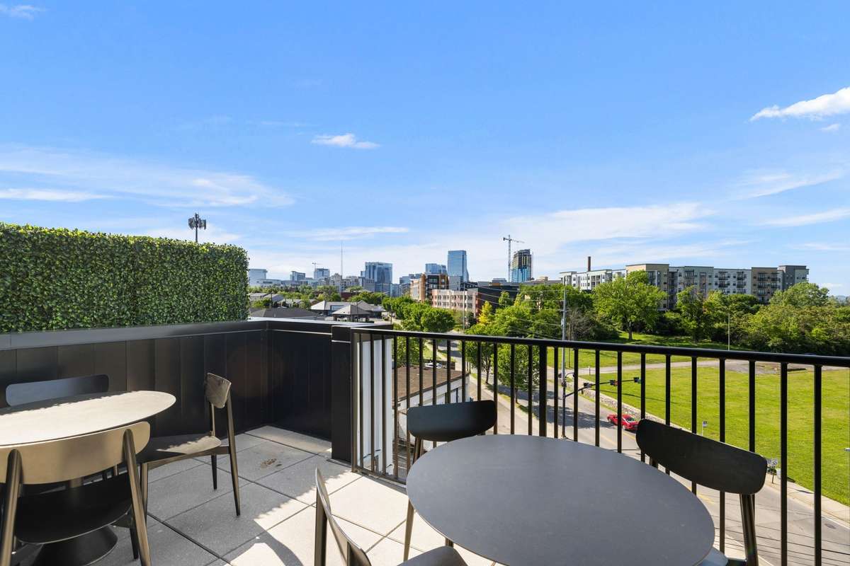 View from roof top dining area