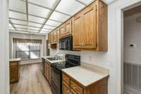 Kitchen with brand new stove and dishwasher