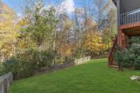 Backs to tree line creating private backyard