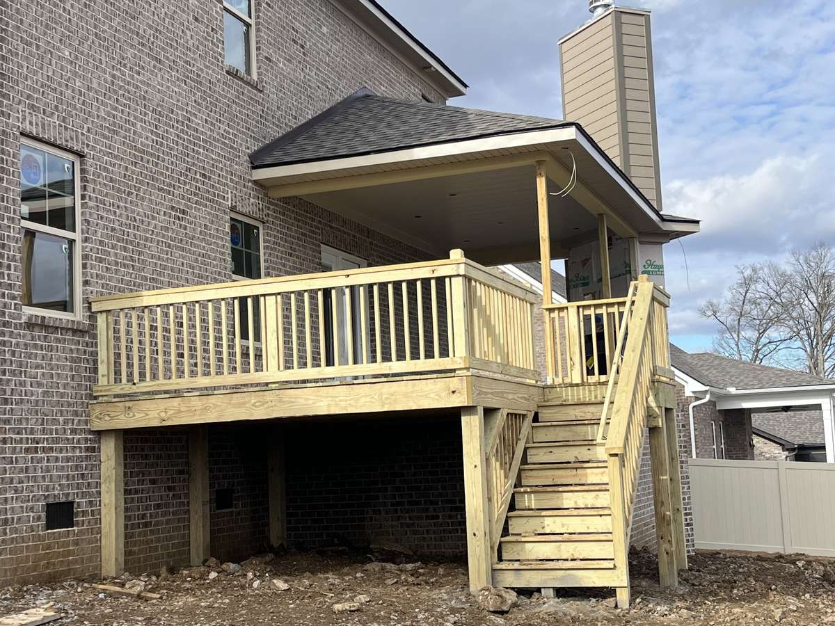 Our large jumbo covered back porch features and wood burning fireplace and we have added a nice uncovered deck to enjoy the sun, grill, etc.