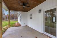Covered Back Porch 20ft x 11ft with Ceiling Fan