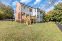 0.35 acre yard has easy access to the New Deck and Covered Porch.
