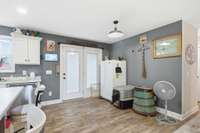 Plenty of room for a dining table.