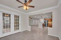 Atrium door off of dining room goes to huge screened patio.