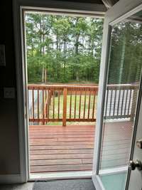 Huge upstairs wrap around deck.  You can see the entire backyard while the kids play and or swim!!