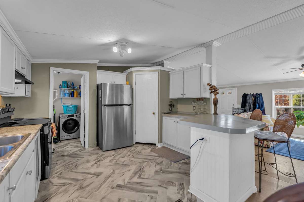 Updated kitchen with Luxury Vinyl flooring