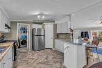 Updated kitchen with Luxury Vinyl flooring