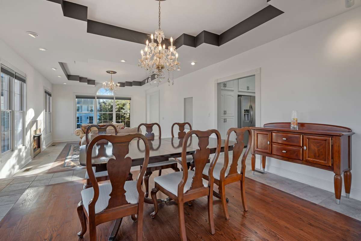 Here is a view of the dining and living rooms from the other end of these spaces.